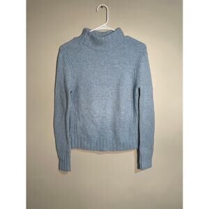 J. Crew Mock Neck Sweater in Supersoft Yarn Blue Size‎ XS
